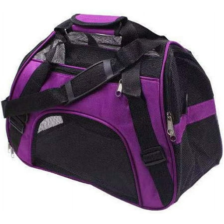 Dog Carrier and Cat Carrier, Pet Carrier, Airline Approved Duffle Bags, Pet Travel Portable Bag Home for Little Dogs, Cats, and Puppies, Medium Animals Size 20.5"L x 9.6"W x 13"H, Purple
