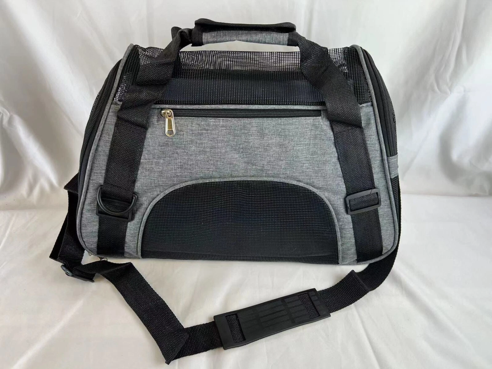 Dog Carrier and Cat Carrier, Pet Carrier Bag, Airline Approved Duffle Bags, Pet Travel Portable Bag Home for Little Dogs, Cats, and Puppies, Medium Size 20.5"L x 9.6"W x 13"H, Grey