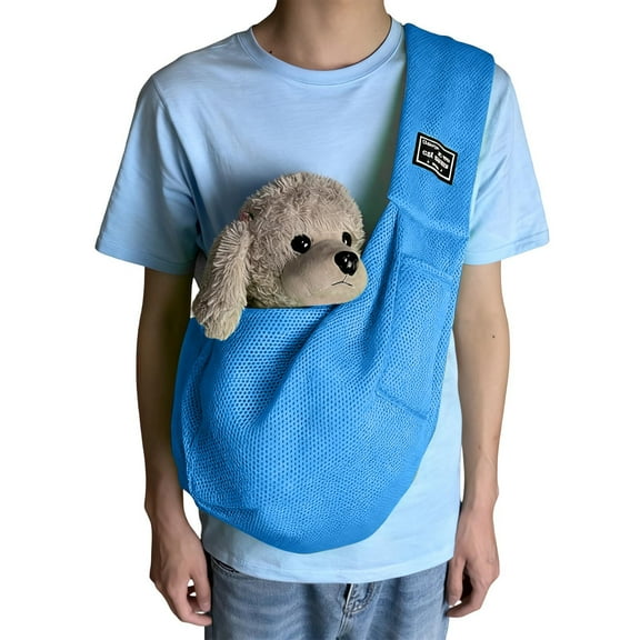 Dog Carrier Sling Puppy Carrier Purse with Storage Pocket, Dog Sling Carrier for Carry Small Dogs and Cats BU1 One Size