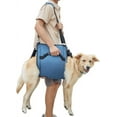 thumbnail image 1 of Dog Carry Sling, Emergency Backpack Pet Legs Support & Rehabilitation Dog Lift Harness for Nail Trimming, Dog Carrier for Senior Dogs Joint Injuries, Arthritis, Up and Down Stairs(XL, Blue), 1 of 5