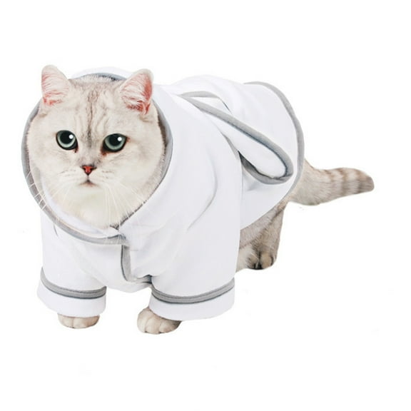 Pet Clothing Pet Bathrobe for Dogs and Cats - Efficient Water Absorption Towel Coat for Post-Bath Comfort and Drying