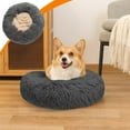 thumbnail image 1 of Dog & Cat Bed, 20in Cat Beds for Indoor Cats, Calming Donut Bed for Puppy and Kitten, Washable Round Fluffy Pet Bed for Small Medium Dogs and Cats, 1 of 6