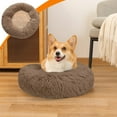 thumbnail image 1 of Dog & Cat Bed, 20in Cat Beds for Indoor Cats, Calming Donut Bed for Puppy and Kitten, Washable Round Fluffy Pet Bed for Small Medium Dogs and Cats, 1 of 6