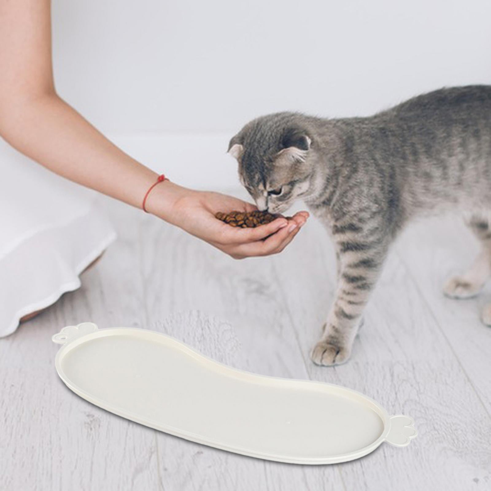 Cat Bowl Mat Dog Pet Feeding Water Food Dish Tray Wipe Easy Clean