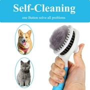 Dog & Cat Brush, Self Cleaning Slicker Brushe for Shedding and Grooming Removes Loose Undercoat, Mats and Tangled Hair Grooming Comb for Cat Dog Brush Massage