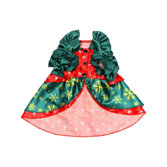Dog Cat Christmas Costume Xmas Tree Costume Dress Pet Hoodie Funny with Big Bowknot Cat Santa Outfit for Small Medium Dog Cat