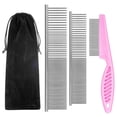 thumbnail image 1 of Dog Cat Comb Tool for Removing Matted Fur, Pet Comb Flea Comb with Rounded Teeth, Prevents Knots for Long and Short Haired Pets, 3 Pieces, 1 of 7