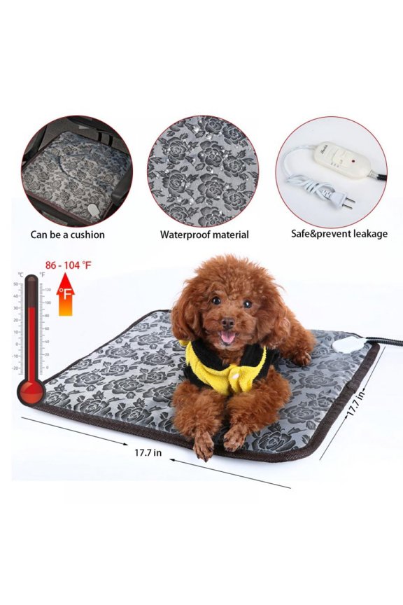 Dog Cat Electric Bed Mat Pet Heating Pad Large Indoor Outdoor Waterproof US PLUG