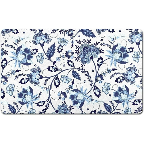 Dog Cat Food Mat 12"*20" Dog Mat for Food and Water Absorbent Dog Cat Bowl Mat Protect Floors Quick Dry Pet Feeding Mat Non-Slip Waterproof