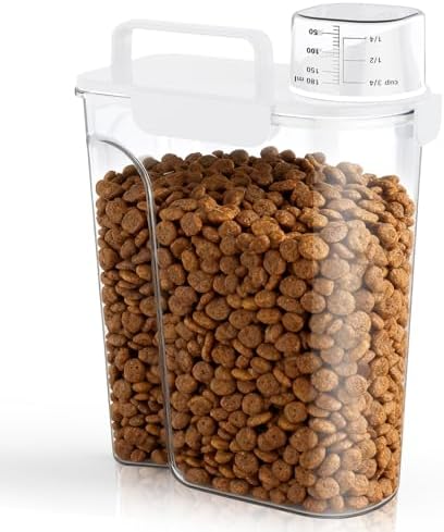 Dog Cat Food Storage Container, 5-7Lbs Pet Food Containers, Airtight ...