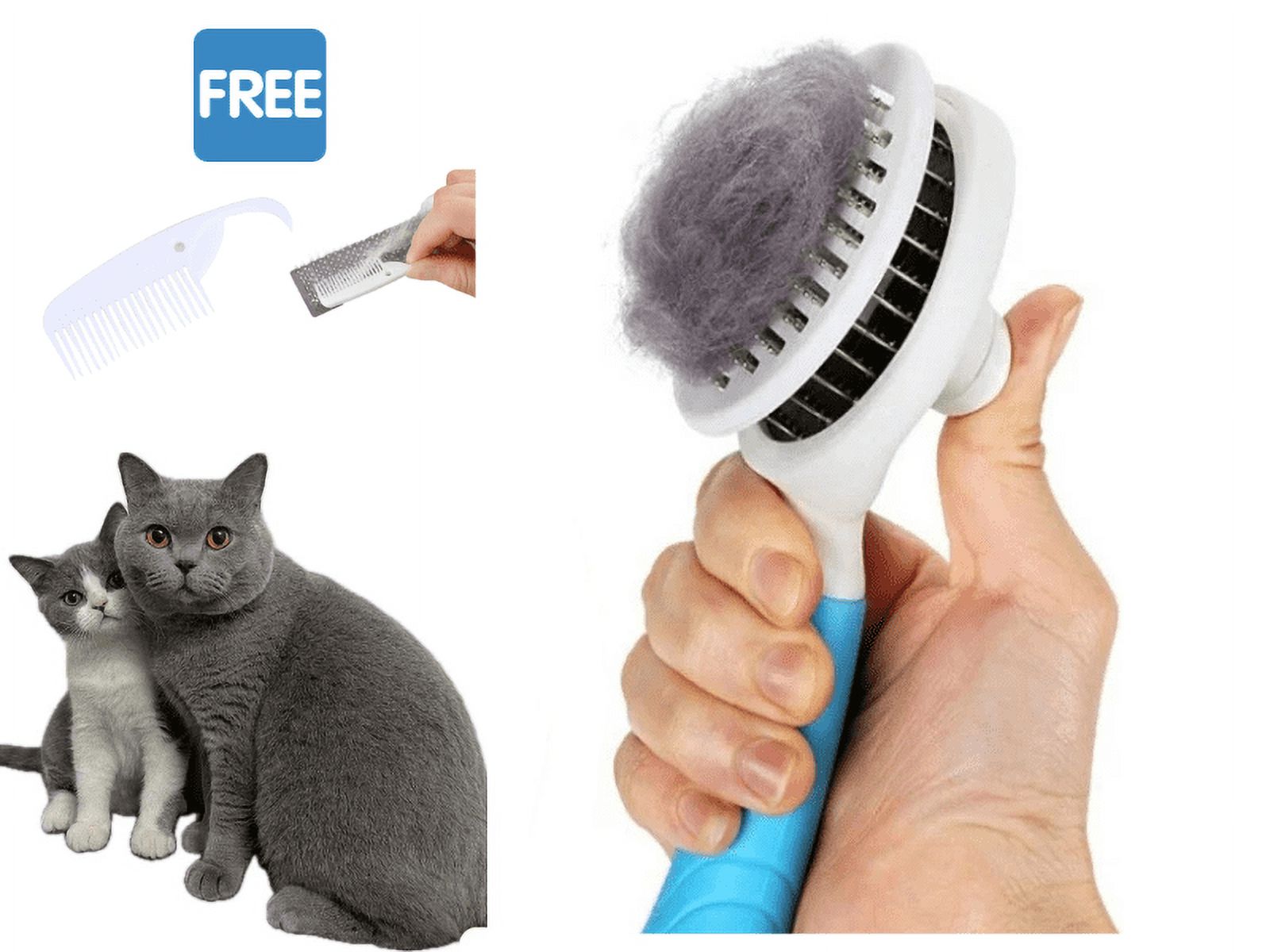 Self Cleaning Slicker Brush,Long & Short Hair Pets Gently Removes Loose