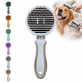 Dog Cat Grooming Brush, Self-Cleaning Slicker Release Button, Skin ...