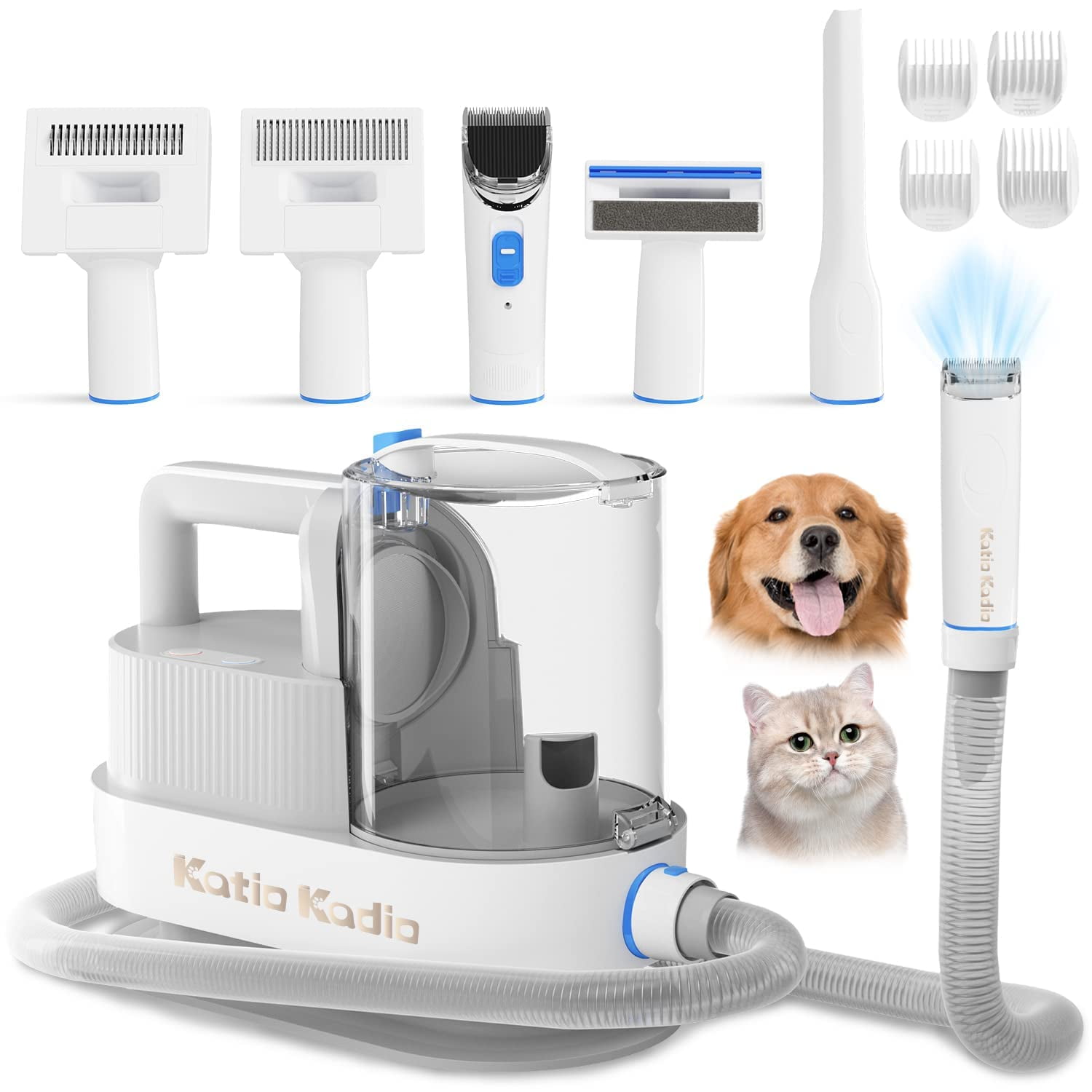 Dog Cat Grooming Kit & Vacuum Suction 99 Pet HairProfessional Pet