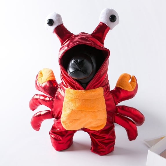 Dog Cat Halloween Red Crab Costumes,Pet Halloween Christmas Cosplay Dress Dogs Funny Clothes,Size XL