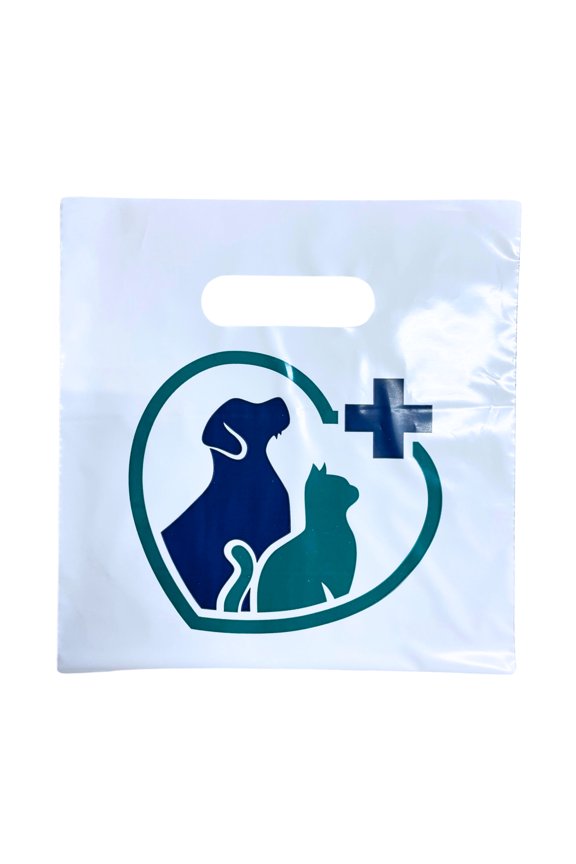 Dog Cat Heart Vet/Pet Supply Bag 9X9in - Vp5 - 100 Bags