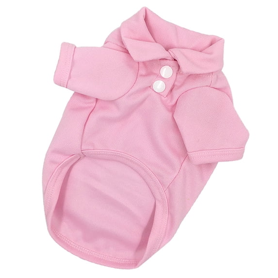 Dog Cat Kitten Shirts Collared Polo T-Shirts for Small Medium Dogs Cats Clothes Doggy Sweatshirt Puppy Small Breeds Pet Outfits Apparel Tops (XL, Pink )