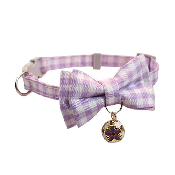 Dog & Cat Kitten Small Pet Puppy Adjustable Neck Collar Tie Bow with Bell C3T77