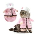 thumbnail image 1 of Dog Cat Nurse Costume Pet Nurse Clothing Halloween Jeans Outfit Apparel,,s，G116090, 1 of 5