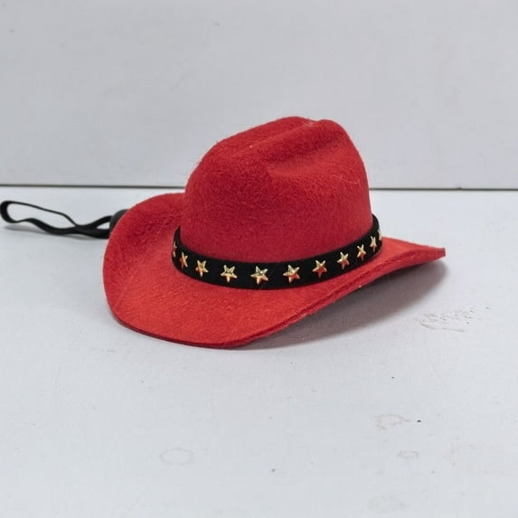 Dog Cat Outdoor Photo Prop Cowboy Hats Summer Dogs Cats Headwear Dogs Cat Caps Dog Costume Top Hat Pet Dog Hat RED STAR