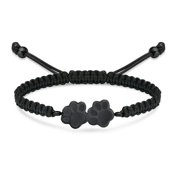 Dog / Cat Paw Print Urn Bracelet for Ashes Adjustable Pet Cremation Urn Bangle for Women Men Memorial Bracelet for Dog/Cat Ashes Bracelet