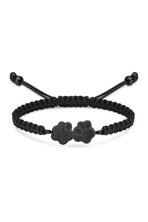 Dog / Cat Paw Print Urn Bracelet for Ashes Adjustable Pet Cremation Urn Bangle for Women Men Memorial Bracelet for Dog/Cat Ashes Bracelet