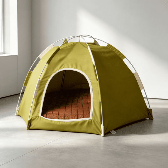 Dog Cat Pet Tent Foldable Cozy Dachshund Tent House Cat Bed Cave Canopy,Portable Foldable Pet Cave Bed, Breathable Mesh Window, Removable Washable Tent for Indoor Outdoor