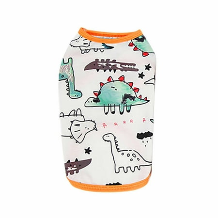 Dog Cat Pet Vest Cute Style Summer Breathable Leisure Pet Thin Clothing Pet Skirt DOPI(2Pack)