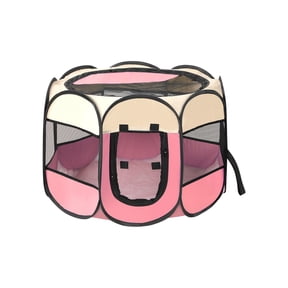 Dog Cat Playpen, Portable Puppy Pet Crate Indoor for Small Dogs Cats Rabbits, Foldable Dog Cage Enclosure for Outdoor, Pop Up Dogs Tent Kennel with Carrying Case