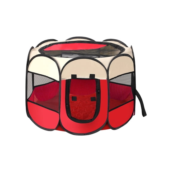 Dog Cat Playpen, Portable Puppy Pet Crate Indoor for Small Dogs Cats Rabbits, Foldable Dog Cage Enclosure for Outdoor, Pop Up Dogs Tent Kennel with Carrying Case