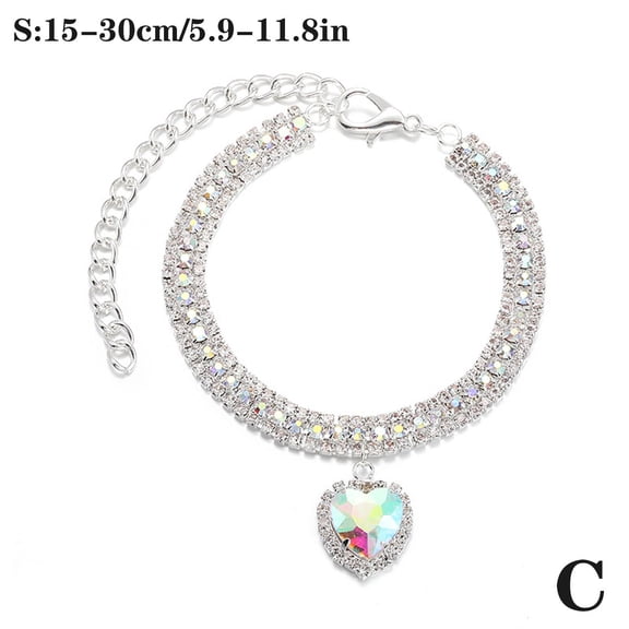 Dog Cat Rhinestone Diamante Collar Necklace Puppy Crystal Bling Pet Accessory T7A4