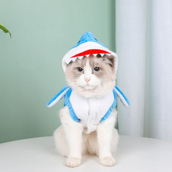 Dog Cat Shark Costumes,Adorable Shark Pet Apparel,Kittens and puppies apparel,Dog Sweaters for Small Dogs