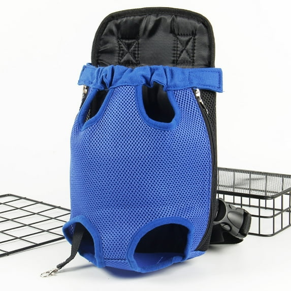 Dog Cat Shoulder Bag Pet Backpack Out Portable Mesh Breathable Backpack Small and Medium-sized Dog Out Supplies (Blue,XL)