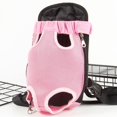 thumbnail image 1 of Dog Cat Shoulder Bag Pet Backpack Out Portable Mesh Breathable Backpack Small and Medium-sized Dog Out  Supplies (Pink,L), 1 of 6