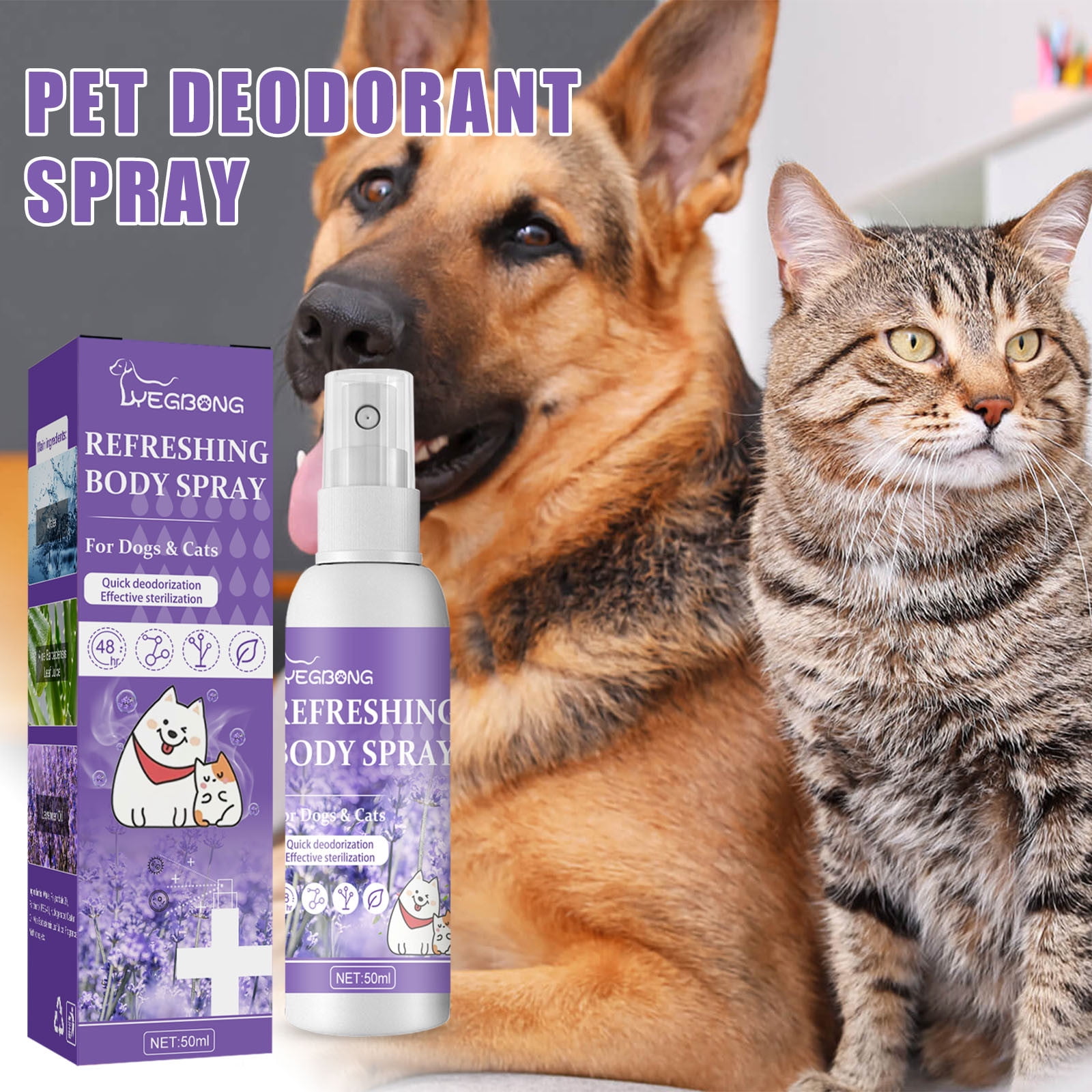Dog Cat Spray Deodorizer, Perfume Premium Grooming Spray, Pet Perfume