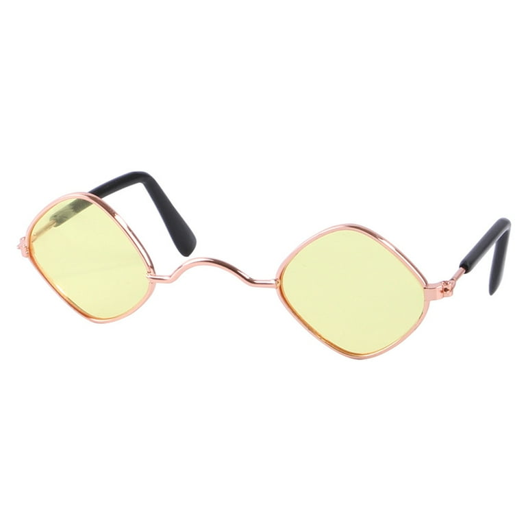 Dog Cat Sunglasses, Fashion Durable Metal Colorful Rhombus UV Sun  Protection Goggles Wind Protection Dust Protection Pet Glasses Eye Wear  Protection