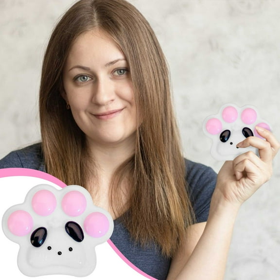 Dog Cat Claw Pinch Toy, Mud Feeling Stress Relief Squeeze Ball, Slow Rising Decompression Fidget, Soft Rubber Sensory Hand Therapy For Kids Adults