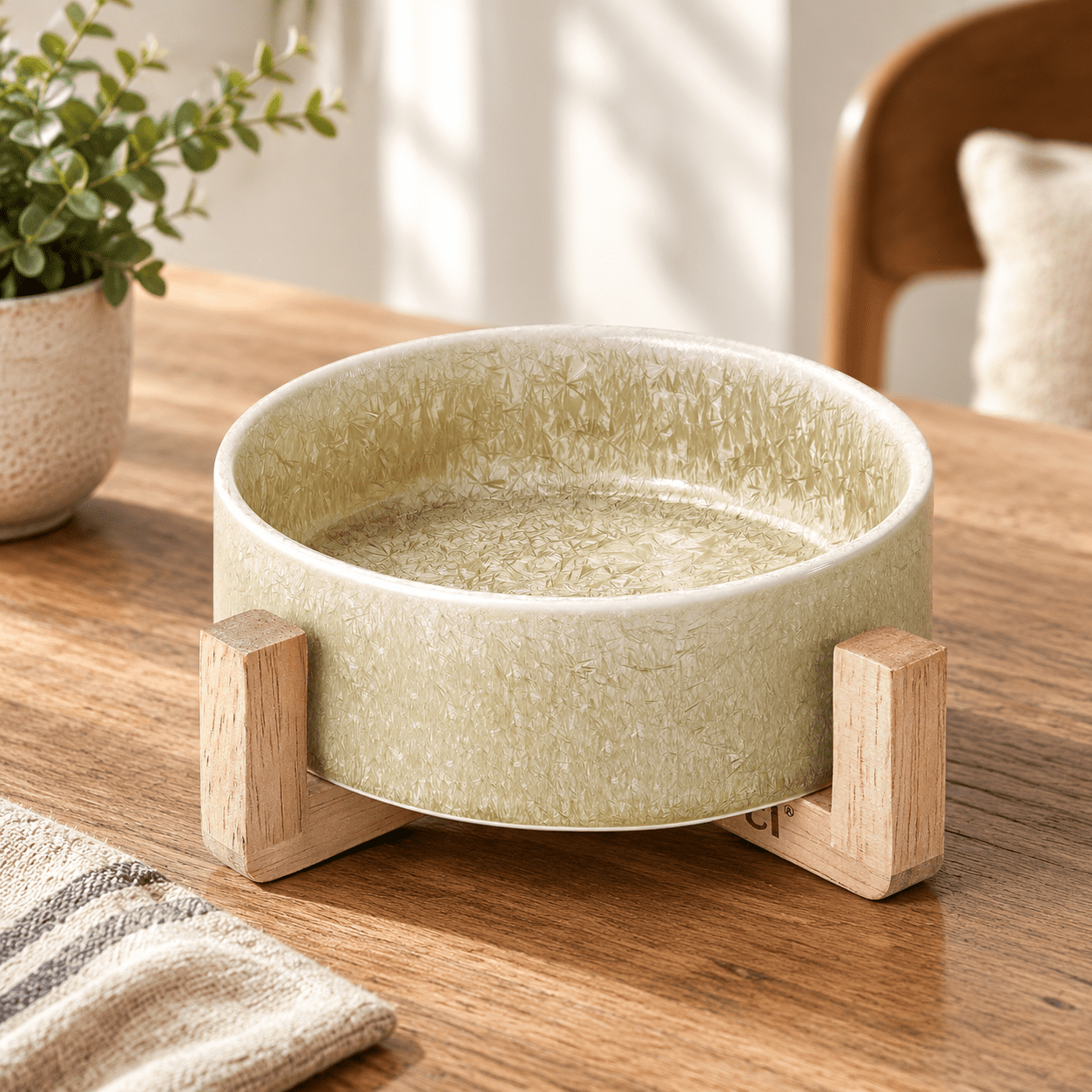 Dog Ceramic Small With Stand 1.9 Cup Single Set - Walmart.com
