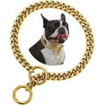 thumbnail image 1 of Dog Chain Cuban Collar Gold Color Metal Dog Chain for Small Medium Dogs Cats Pet Collars, 1 of 10