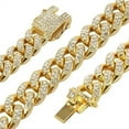 thumbnail image 1 of Dog Chain Diamond Cuban Collar Walking Metal Chain Collar with Design Secure Buckle, Pet Cuban Collar Jewelry Accessories for Small Medium Large Dogs Cats, 1 of 11