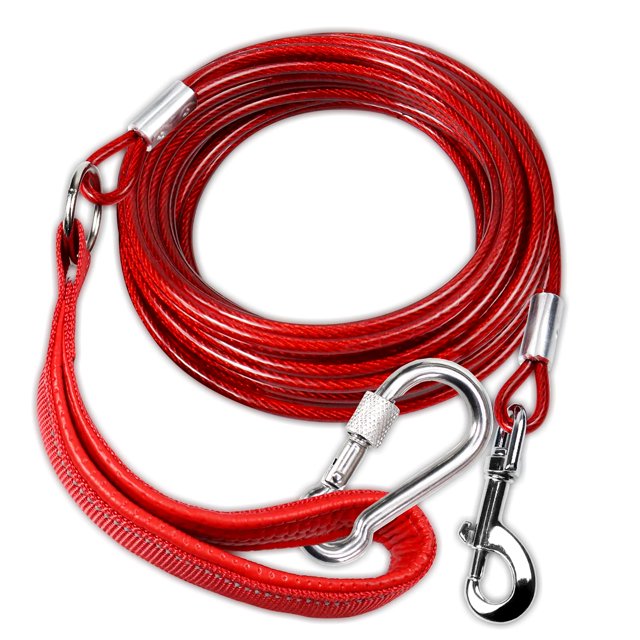 Dog Chain, Long Dog Leash Chew Proof, Tie Out Cable for Dogs Heavy Duty