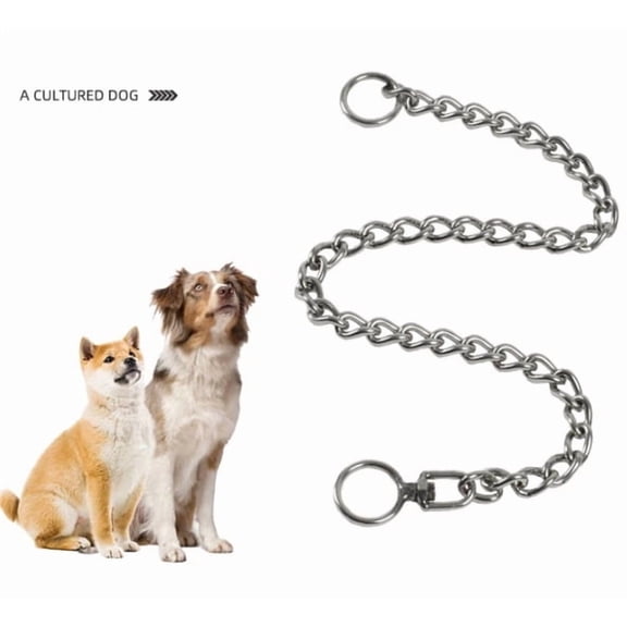 Dog Chain Necklace Metal Stainless Steel Leash Training Choke Collar for Medium Large Dogs 20in 3.0mm