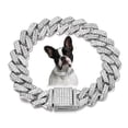 thumbnail image 1 of Dog Chain Necklace with Diamond, Bling Cuban Link Puppy Collars Glitter Rhinestone Cat Jewelry for Small Medium Large Pet Dogs, 1 of 6