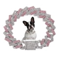 thumbnail image 1 of Dog Chain Necklace with Diamond, Bling Cuban Link Puppy Collars Glitter Rhinestone Cat Jewelry for Small Medium Large Pet Dogs, 1 of 6