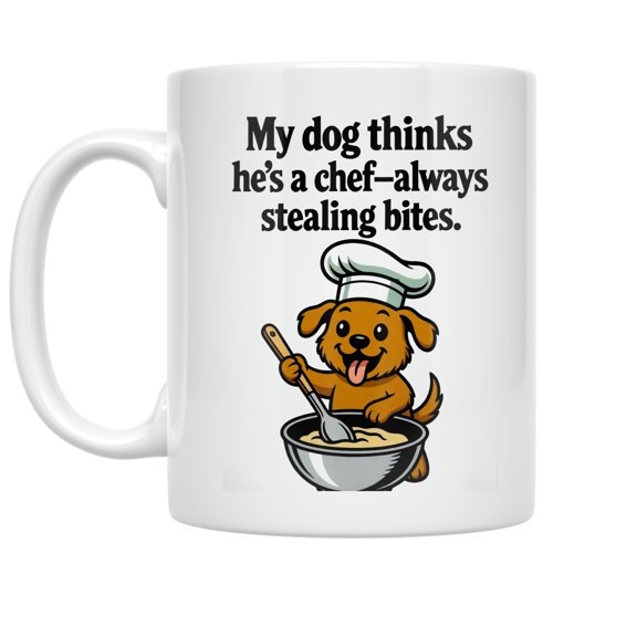 Dog Chef Humor Design - Dog Lover - 11 oz Ceramic Coffee Mug