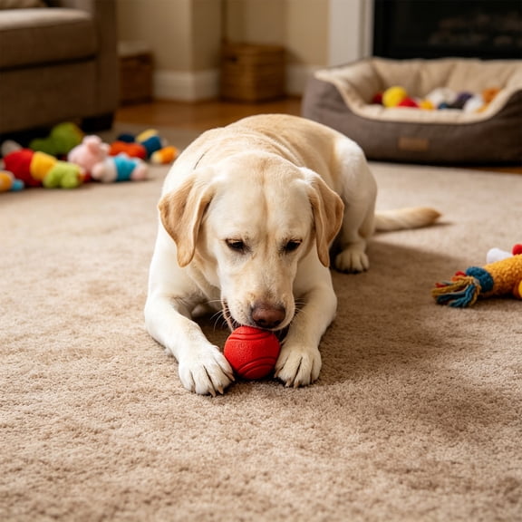 Dog Chew Ball Elastic Solid Ball for Pets, Durable Chewing Stick Toy, Tooth Cleaning Throw Ball for Small Medium Dogs(Red,A)