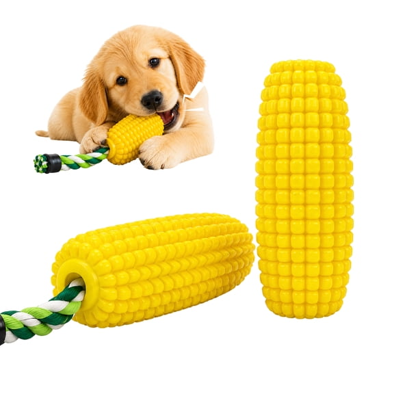 Dog Chew Corn Toy for Aggressive Chewers Breed,Interactive Squeaky Dog Tooth Cleaning Tool Water Float Toy, Suitable for Small,Medium and Large Dogs