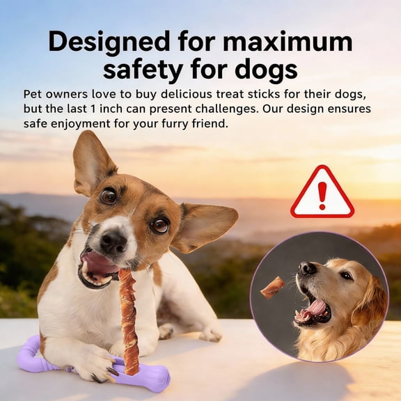 Dog Chew Holder Stick Holder for Dogs -Chew Bully Stick Holder for Dogs,Dog Stick Holder and Chew Treat Safety Device, Securely Holds Bully Sticks to Help Prevent Choking.