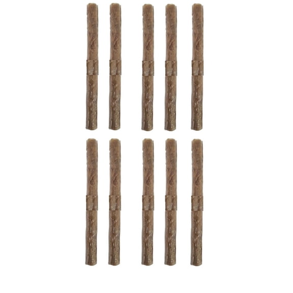Dog Chew Stick Bulk Packs 10 Inch Compressed Buffalo Rawhide for Dental Health (10 Sticks)