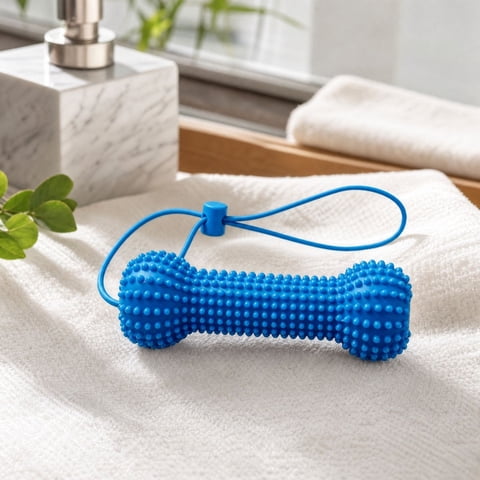 Dog Chew Stick Toy Interactive Pet Tug Toy for Teething Cleaning Dental Oral Care with Adjustable Pull Rope Bone Shaped Puppy Dogs Indoor Outdoor
