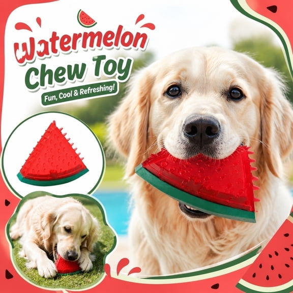 Dog Chew T-oys with Squeaker and Teeth-Cleaning Texture, Fruit-Shaped Freezable Water-Filled Plaything, Great for Summer Interactive Play, Durable and Safe for Pets